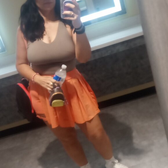 Women's Light Support V-Neck Cropped Sports Bra - All in Motion Dark Brown - Picture 5 of 5